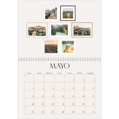 Calendario personalizado doble A4 — Galería de fotos de pared [portada]