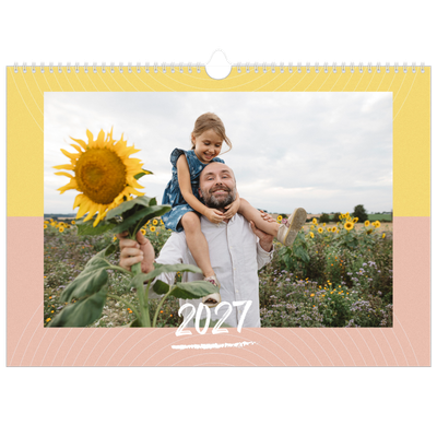 Calendario A3 horizontal — Color y patrón [portada]