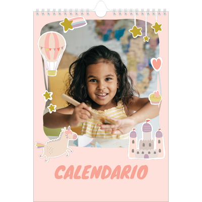 Calendario personalizado A4 — Unicornio arcoíris [portada]