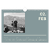 Calendario A4 horizontal — Contemporáneo atrevido [Febrero]