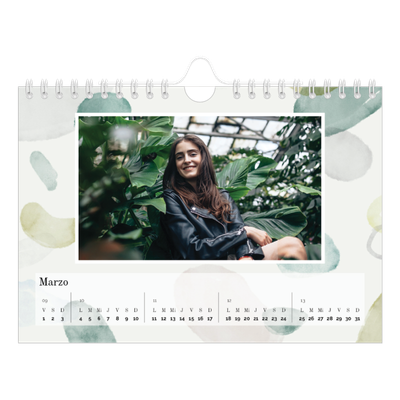 Calendario personalizado A5 — Manchas de acuarela [Marzo]