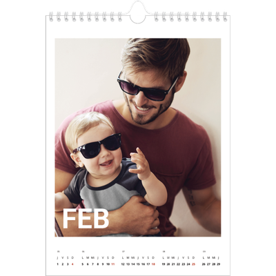 Calendario personalizado A4 — El gran mes [Febrero]