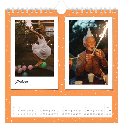 Calendarios Cuadrados — Instantáneas pop de colores [Marzo]