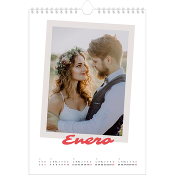 Calendario personalizado A4 — Firmado en carmín