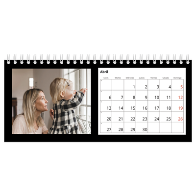 Calendarios de mesa — Margen negro [Abril]