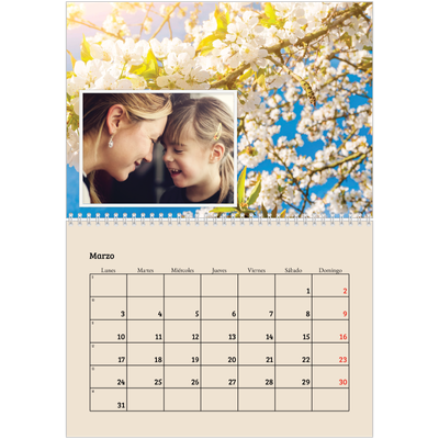 Calendario personalizado doble A4 — Cuatro estaciones [Marzo]