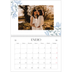 Calendario personalizado doble A4 — Romance en blanco y azul [Enero]
