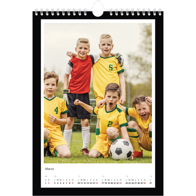 Calendario personalizado A4 — Marco negro [Marzo]