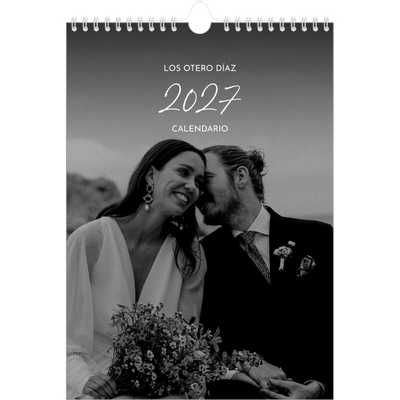 Calendario personalizado A4 — Escritura elegante [portada]