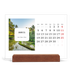 Calendario de mesa con base de madera - apaisado  — La historia completa [Abril]