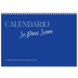 Calendario personalizado doble A4 — Clásico cobalto [portada]