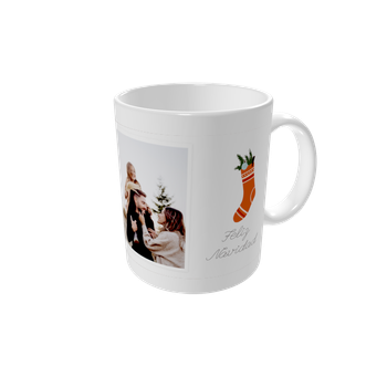 Tazas personalizadas — Árbol rústico festivo