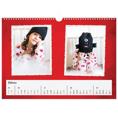Calendario A3 horizontal — Colección de fotos [Febrero]