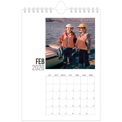Calendario personalizado A5 — Texto abreviado [Febrero]