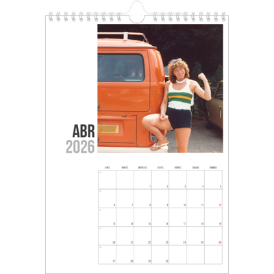 Calendario personalizado A4 — Texto abreviado [Abril]