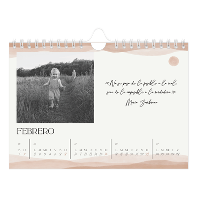 Calendario personalizado A5 — Citas que inspiran [Febrero]