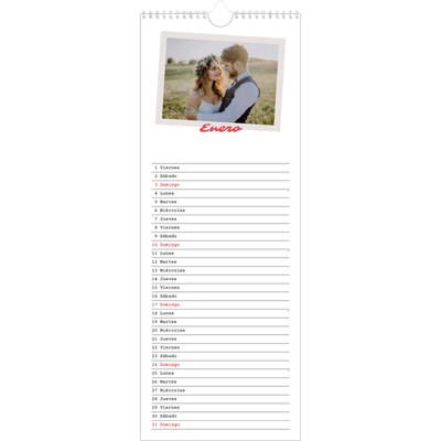 Calendario de cocina  — Firmado en carmín [Enero]