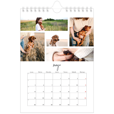 Calendario personalizado A5 — Disposición de fotos [portada]