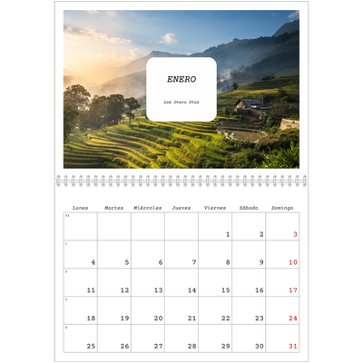 Calendario personalizado doble A4 — La historia completa [Enero]