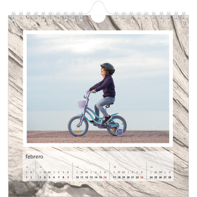 Calendarios Cuadrados — Corteza de árbol [Febrero]