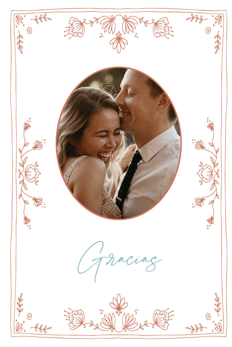 Tarjetas de agradecimiento — Garabatos de flores