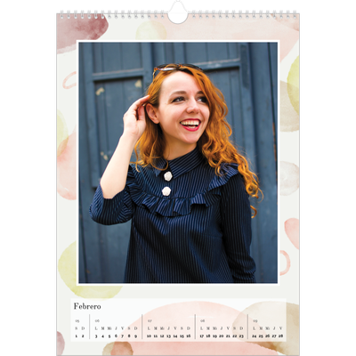 Calendarios A3 — Manchas de acuarela [Febrero]