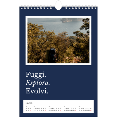 Calendario personalizado A4 — Tierra editorial [Enero]