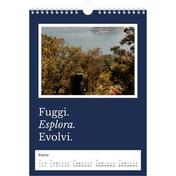 Calendario personalizado A4 — Tierra editorial