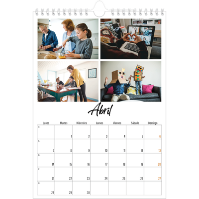 Calendario personalizado A4 — Este(a) soy yo [Abril]