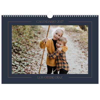 Calendario A3 horizontal — Azul de Prusia [portada]