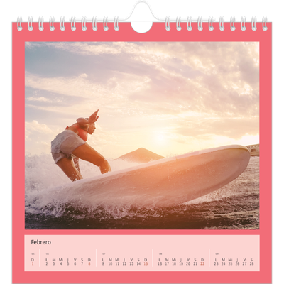Calendarios Cuadrados — Colorea mi mundo [Febrero]