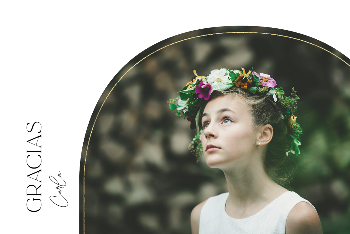 Tarjetas de agradecimiento — Marco de arco de marfil