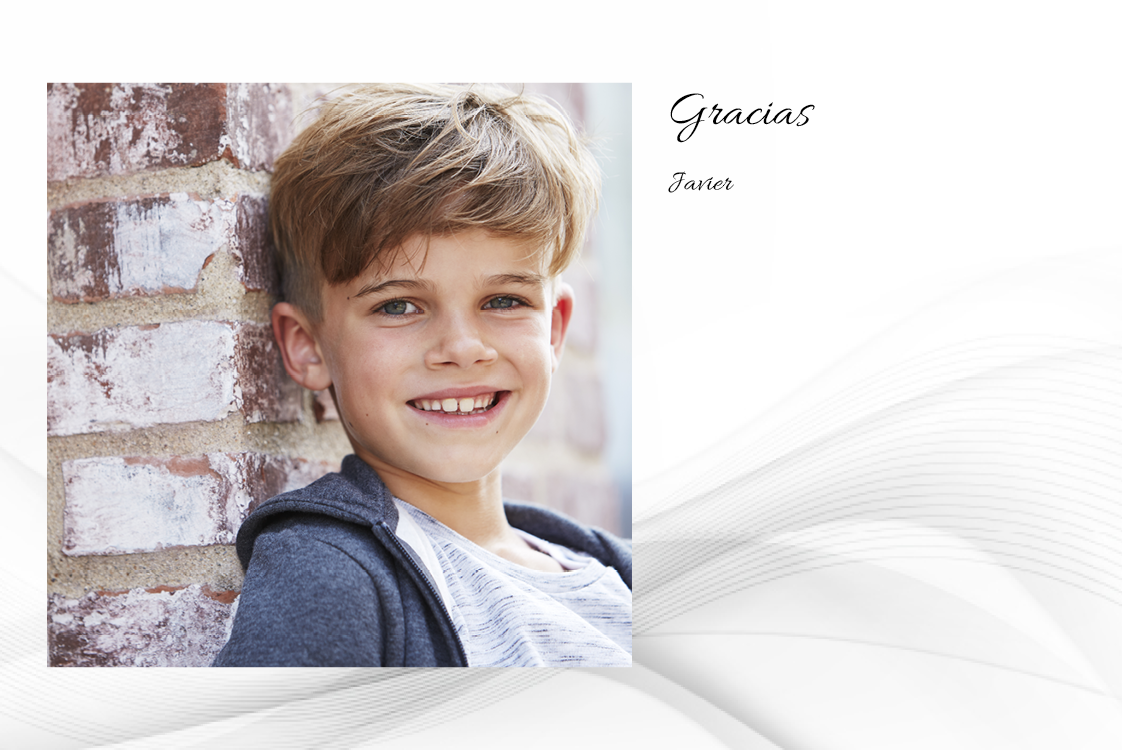 Tarjetas de agradecimiento — Onda gris