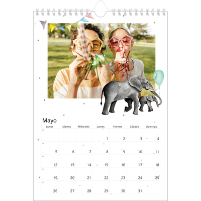 Calendario personalizado A4 — Animales de acuarela [portada]