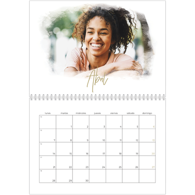 Calendario personalizado doble A4 — Efectos fotográficos [Abril]