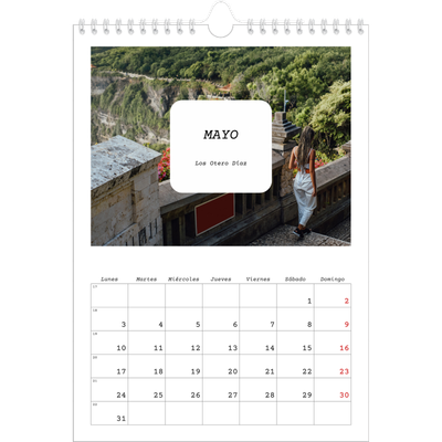 Calendario personalizado A4 — La historia completa [Mayo]