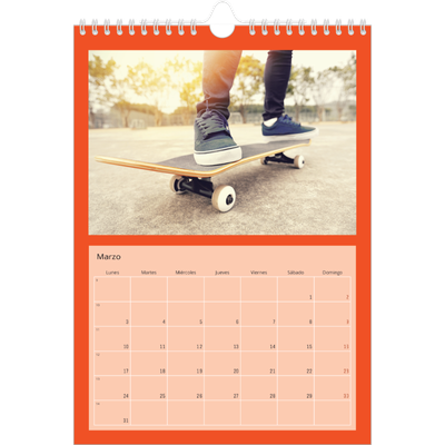Calendario personalizado A4 — Brillante y llamativo [Marzo]