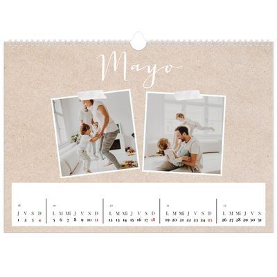 Calendario A3 horizontal — Calendario scrapbook [portada]