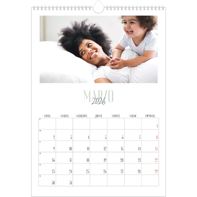 Calendarios A3 — Tipografía mixta [Marzo]