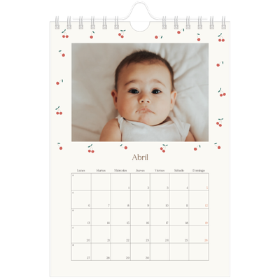 Calendario personalizado A5 — Pequeñas cerezas [Abril]