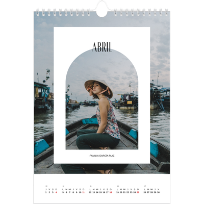 Calendario personalizado A4 — El arco abierto [Abril]