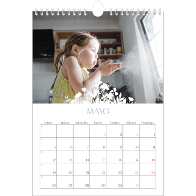 Calendario personalizado A4 — Motivo floral [portada]