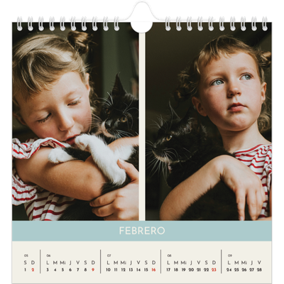 Calendarios Cuadrados — Capítulos pastel [Febrero]