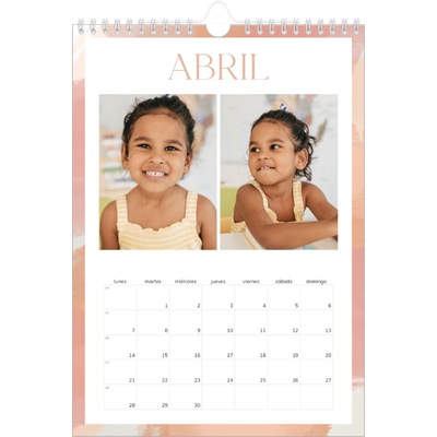 Calendario personalizado A4 — Efecto pincel [Abril]