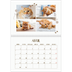 Calendario personalizado doble A4 — Gatito juguetón [Abril]