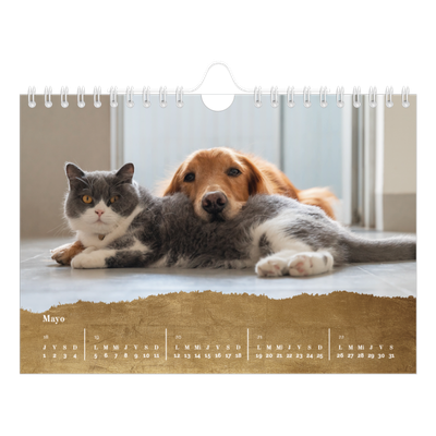 Calendario personalizado A5 — Classic Gold [portada]