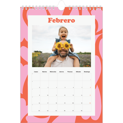 Calendario personalizado A4 — Juego de patrones [Febrero]
