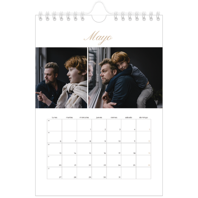 Calendario personalizado A5 — Cajas de tiras de fotos [portada]