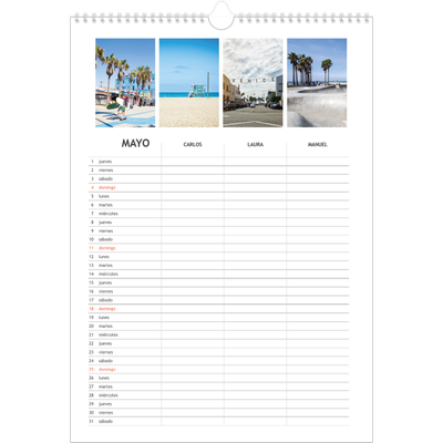Planificador familiar A3 — Planificador familiar simple - Familia de 3 [portada]