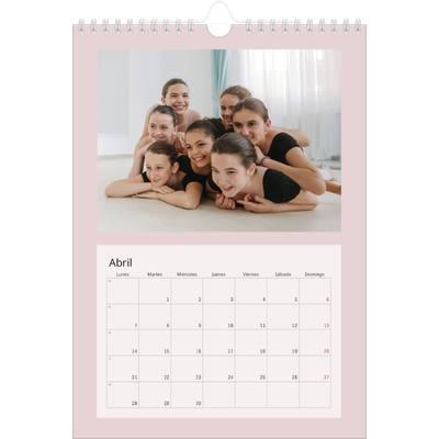 Calendario personalizado A4 — Neo Scandi [Abril]